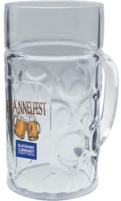 8oz Clear Polystyrene Sampler German Beer Mug