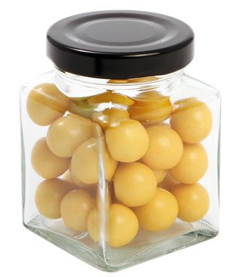 90 gram Small Square Jar Corporate Colour Chocolate Balls
