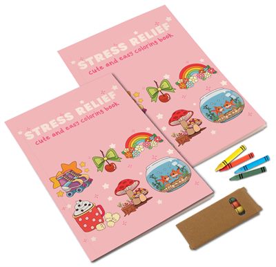 A5 Colouring Book And Crayons