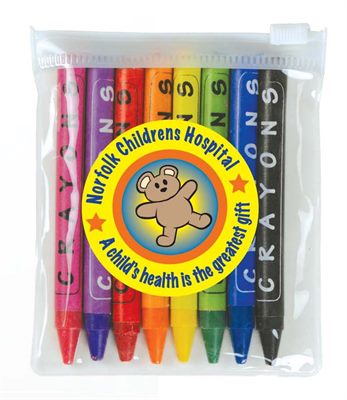 Coloured Crayons in PVC Pouch