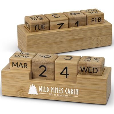 Bamboo Cube Desk Calendar