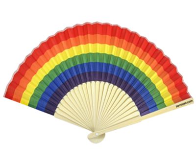 Bamboo Foldable Rainbow Fan