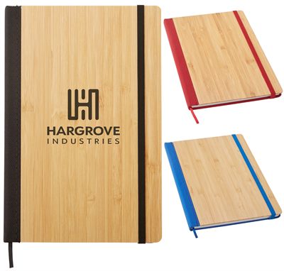 Bamboo Front Cover Notebook With Ribbon Bookmark