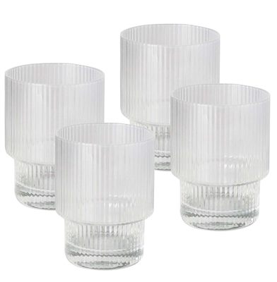 Benito Ribbed Glass Tumbler Set