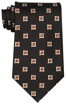 Black Coloured Mendoza Polyester Tie