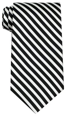 Black White Coloured Winchester Polyester Tie