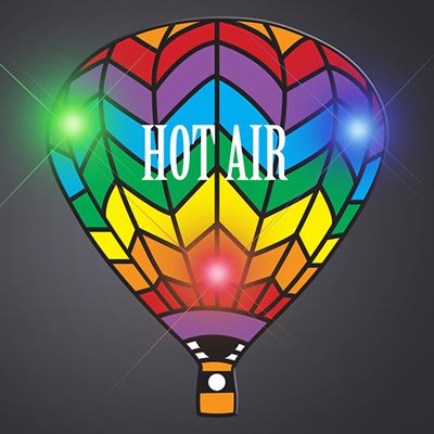 Blinking Rainbow Hot Air Balloon LED Lights Pin