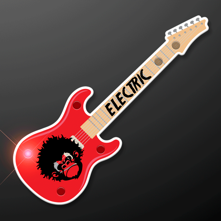 Blinking Red Guitar LED Lights Pin