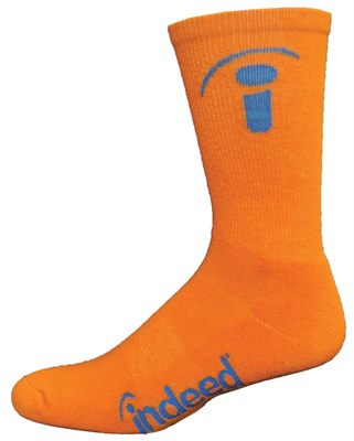 Breathable Cotton Crew Sock With Knit In Logo