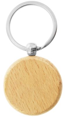 Fizz Round Wooden Keyring