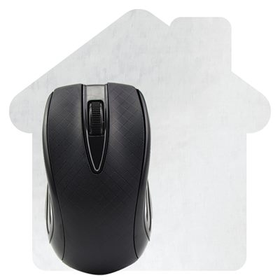 Budget House Shaped Microfibre Mouse Mat