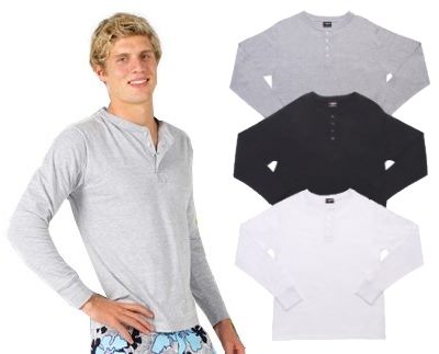 Buttoned Long Sleeve Tee