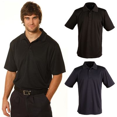Campbell Mens Polo Shirts with short sleeves provide de-odorized capab