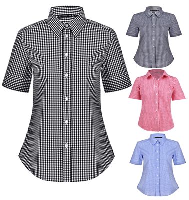 Chandos Ladies Check Short Sleeve Shirt