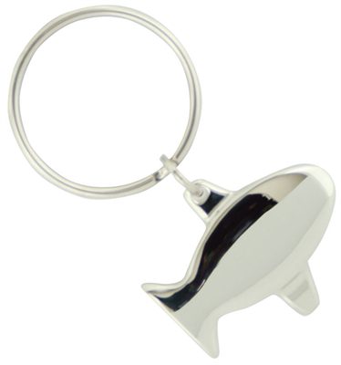 Chrome Plane Keyring