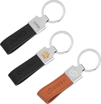 Classic PU Leather Metal Keyring