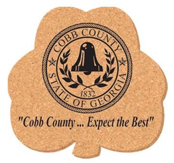 Clover 125mm Designed Cork Coaster