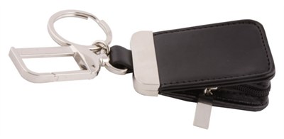 Metal Keyring with Coin Holder