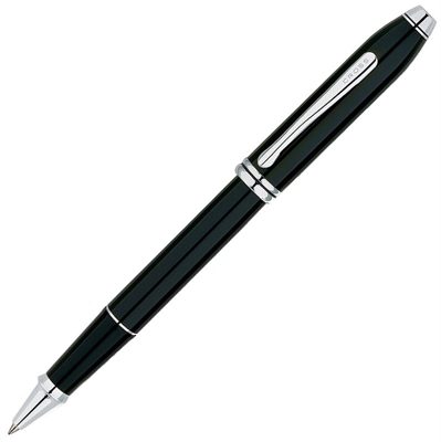 Cross Townsend Black Lacquer/Rhodium Plated Rollerball Pen