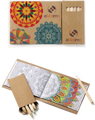 Custom Cover Colouring Book & 6 Pencil Pack