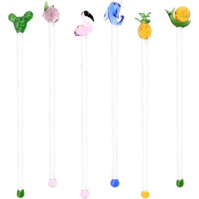Custom Shaped Glass Swizzle Sticks
