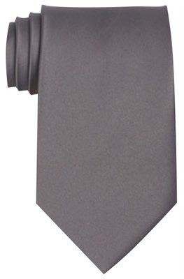Dark Grey Coloured Polyester Tie