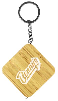 Devrati Bamboo Tape Measure Key Ring