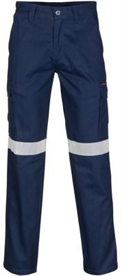 Double Angled Cargo Pants With Reflective Tape