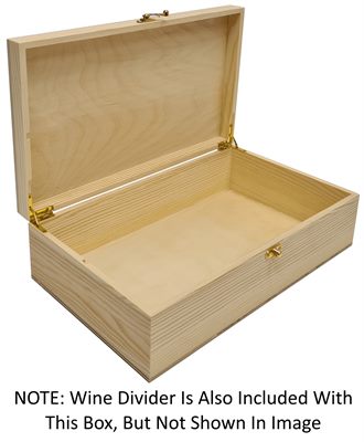 Dual Hinged Timber Wine Box
