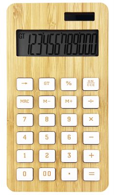 Dual Powered Bamboo Calculator