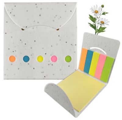 EcoSprout Sticky Note Pad with Daisy Seeds