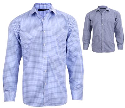 Everett Mens Multi-Tone Check Long Sleeve Shirt