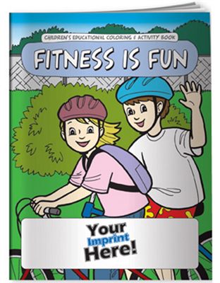 Fitness Is Fun Theme Childrens Colouring Book
