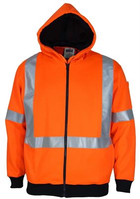 Branded Fleece Hoodie with X Back Reflective Tape are great for outdoo
