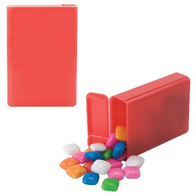 Flip Top Plastic Case Filled With Chiclets Gum