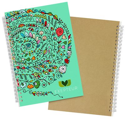 Full Colour Printed Spiral Bound A5 Notebook