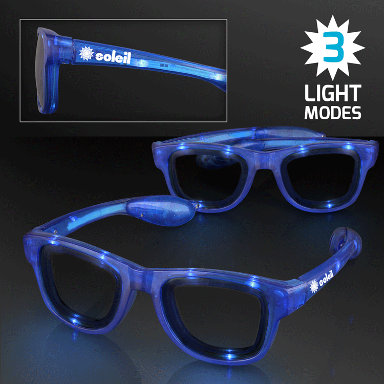 Funky Blue LED Party Glasses
