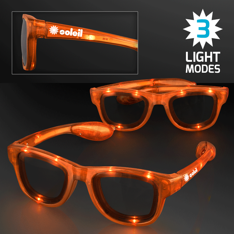 Funky Orange LED Party Glasses