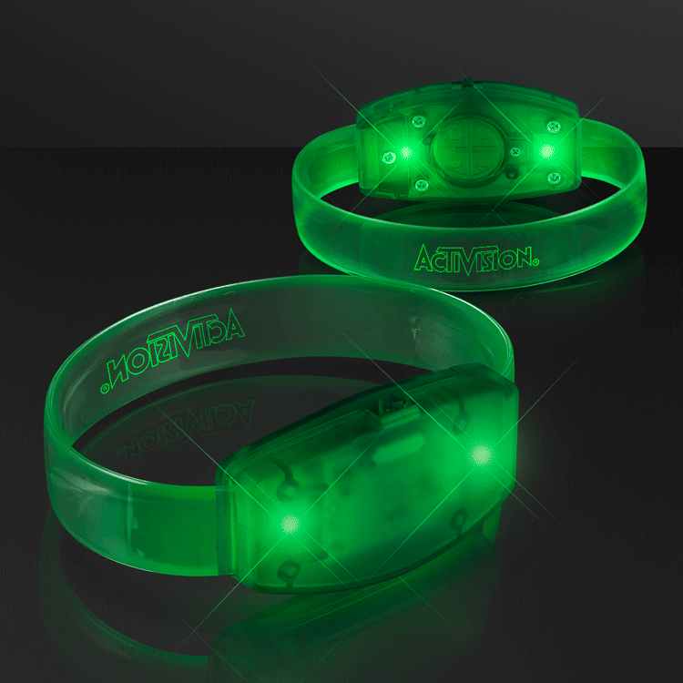 Galaxy Green Glow LED Laser Engraved Bracelet
