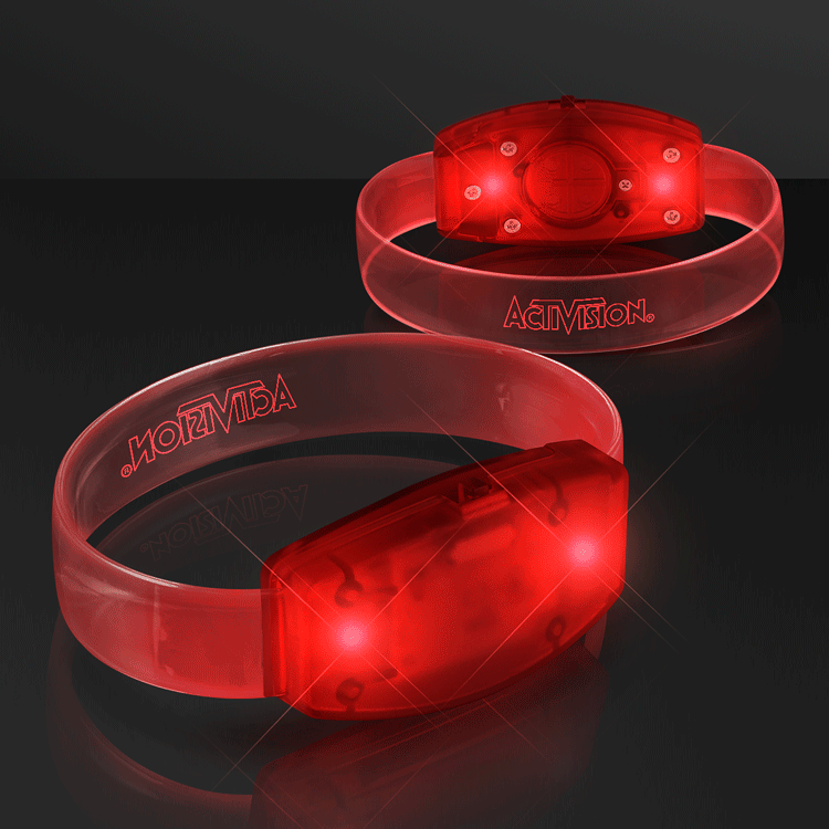 Galaxy Red Glow LED Laser Engraved Bracelet