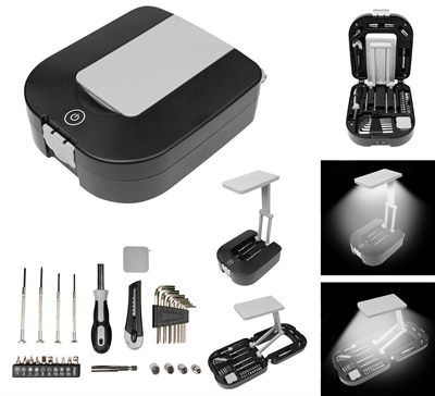 GlowMaster 30 Piece Tool Kit With Light