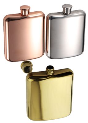 Gold Square Hip Flask