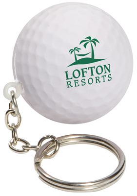 Golf Ball Anti Stress Key Chain