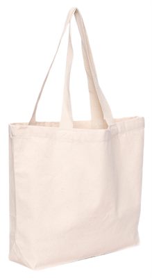 Grazer Gusseted Natural Canvas Tote Bag