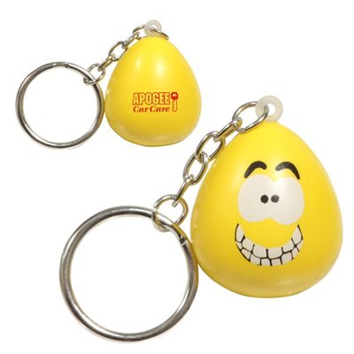 Happy Faced Stress Reliever Keyring