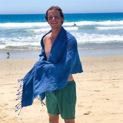 Hasim Waffle Weave Beach Towel