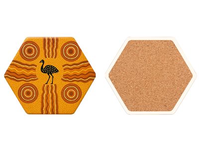 Hexagonal Full Colour Ceramic Coaster