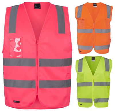 Hi Vis Polyester Tricote Day & Night Zip Safety Vest