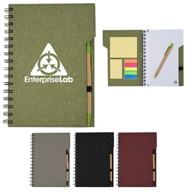 Houghton Spiral Notebook Pen With Sticky Notes