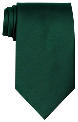 Hunter Green Coloured Polyester Tie